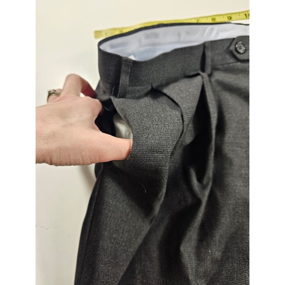 Ralph Ralph lauren 42x30 lycra blend grey dress cuffed dress pants Men ^ - Picture 4 of 7